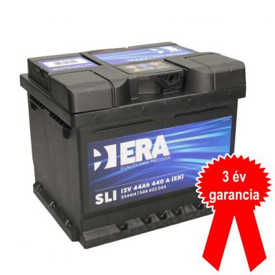 ERA SLI S54414 akkumulátor, 12V 44Ah 440A J+ EU, alacsony, 3 év garancia!